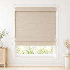 Custom Light Filtering Roman Shade color option Sand Beige (#1908-3) by Fredesigner