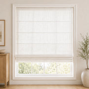Custom Light Filtering Roman Shade color option Snow White (