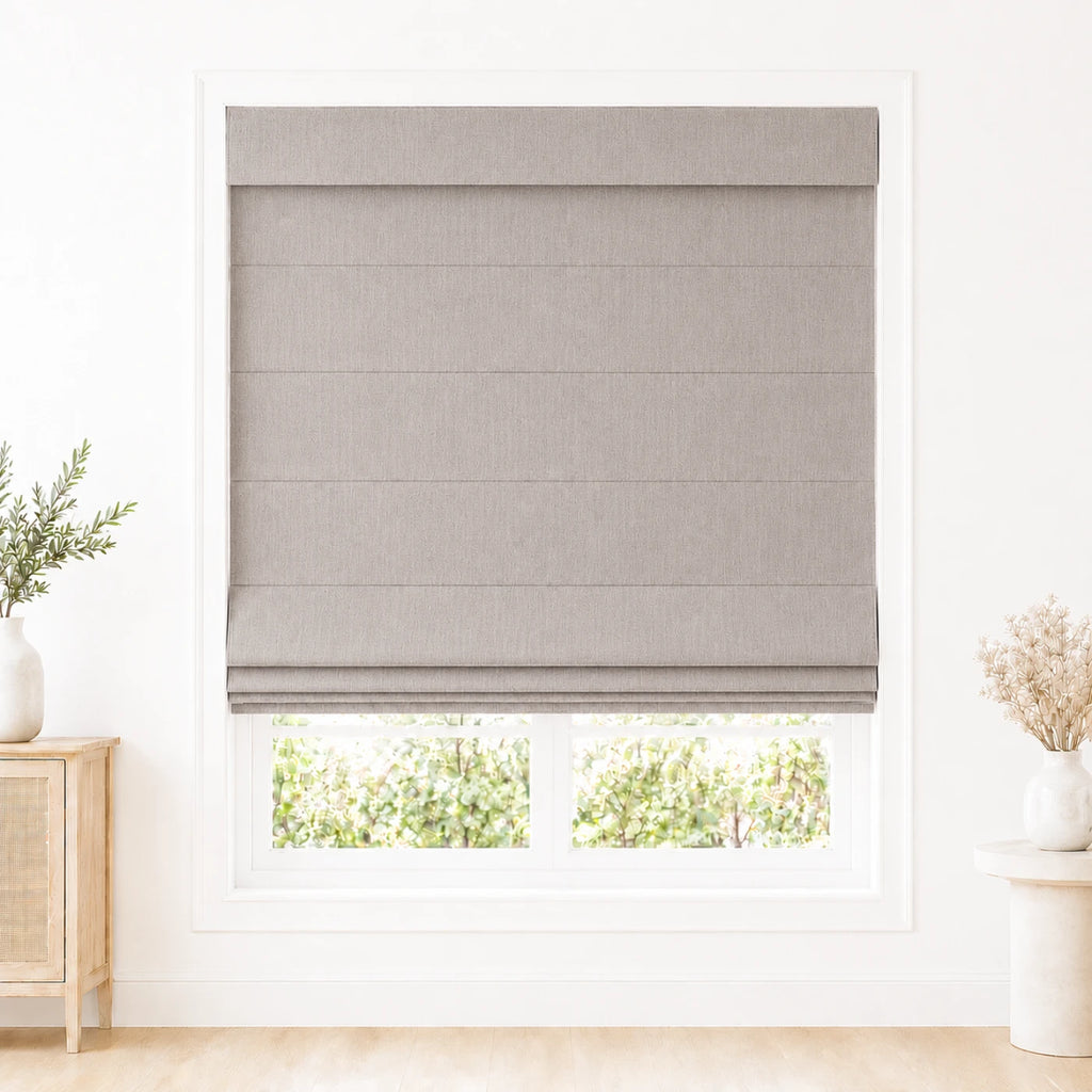 Custom Light Filtering Roman Shade color option Taupe Grey (#1908-8) by Fredesigner