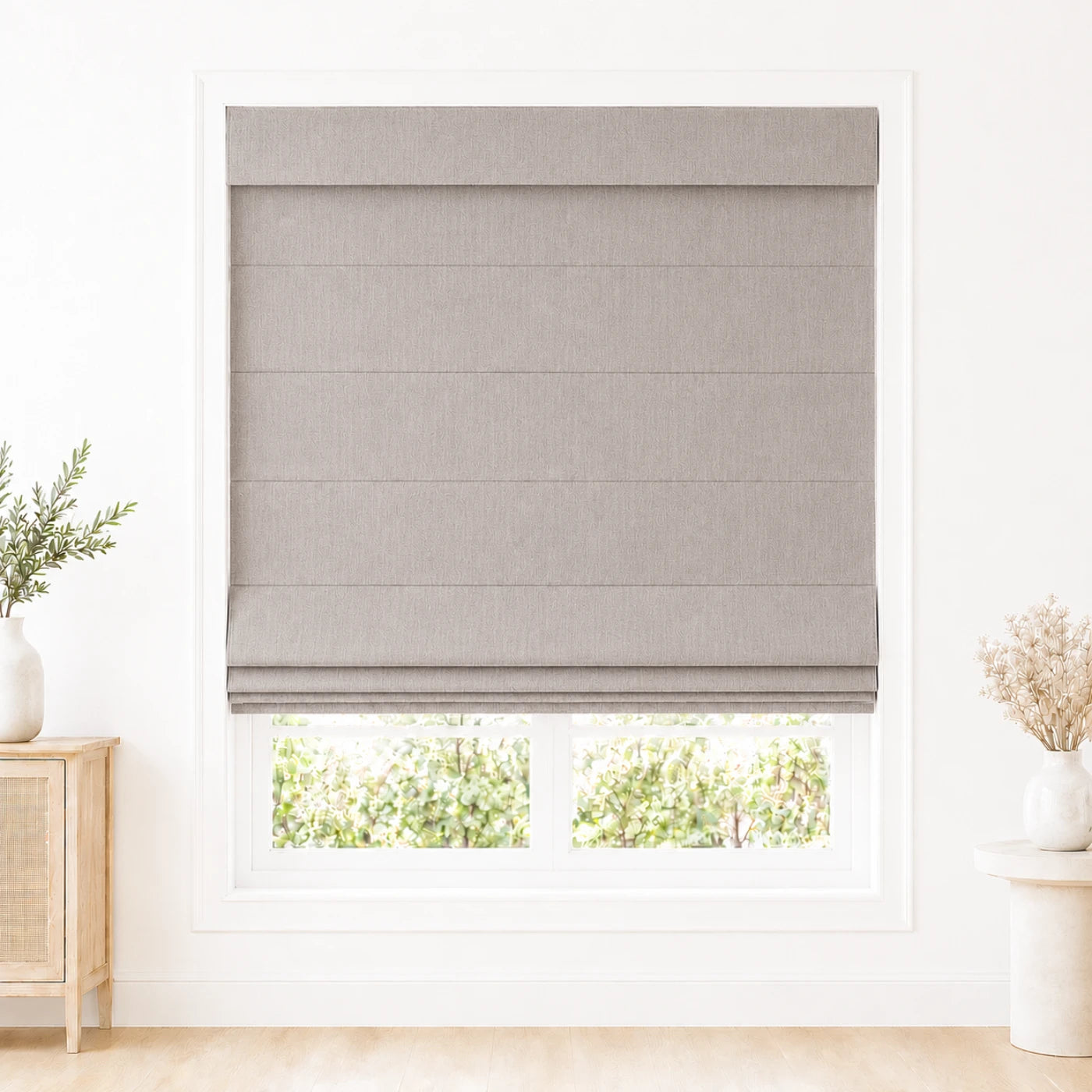 Custom Light Filtering Roman Shade color option Taupe Grey (#1908-8) by Fredesigner