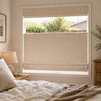 Custom Privacy Roman Shade in a real California family home by Fredesigner