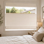 Custom Privacy Roman Shade in a real California family home by Fredesigner