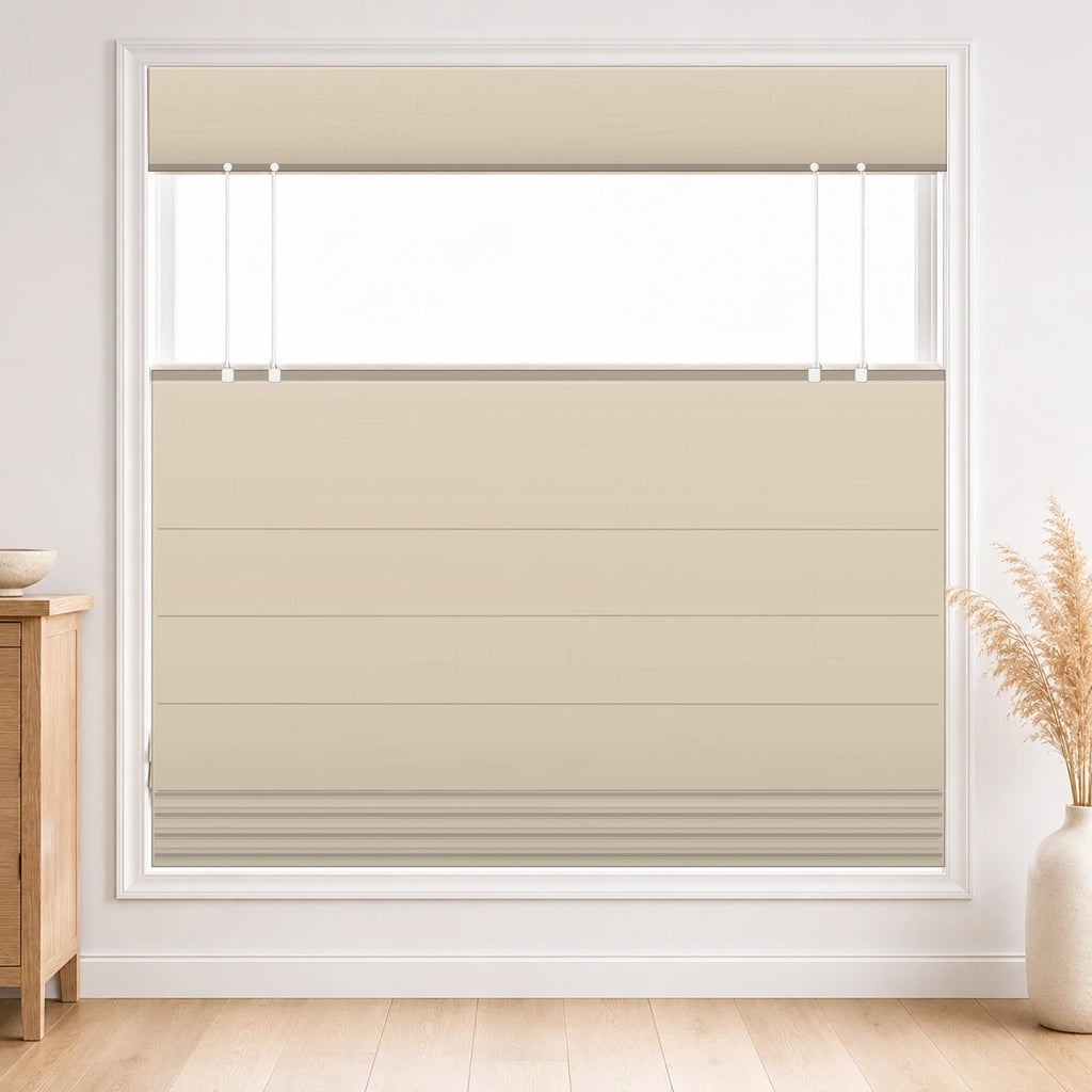 Custom Privacy Roman Shade color option Beige White (#7084-4) by Fredesigner