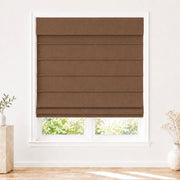 Jenna Linen Roman Shades & Blinds product color Brown(