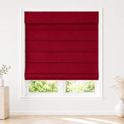 Jenna Linen Roman Shades & Blinds product color Burgundy(