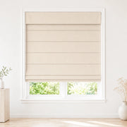 Jenna Linen Roman Shades & Blinds product color Ivory Beige(