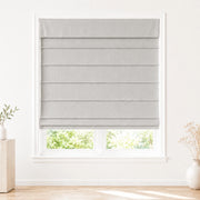 Jenna Linen Roman Shades & Blinds product color Light Gray (