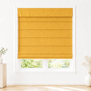 Jenna Linen Roman Shades & Blinds product color Mustard Yellow (