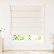 Jenna Linen Roman Shades & Blinds product color Off White (