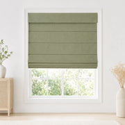 Jenna Linen Roman Shades & Blinds product color Sage Green(