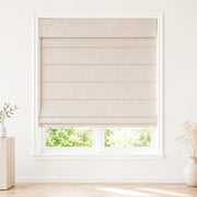 Jenna Linen Roman Shades & Blinds product color Sand Beige(