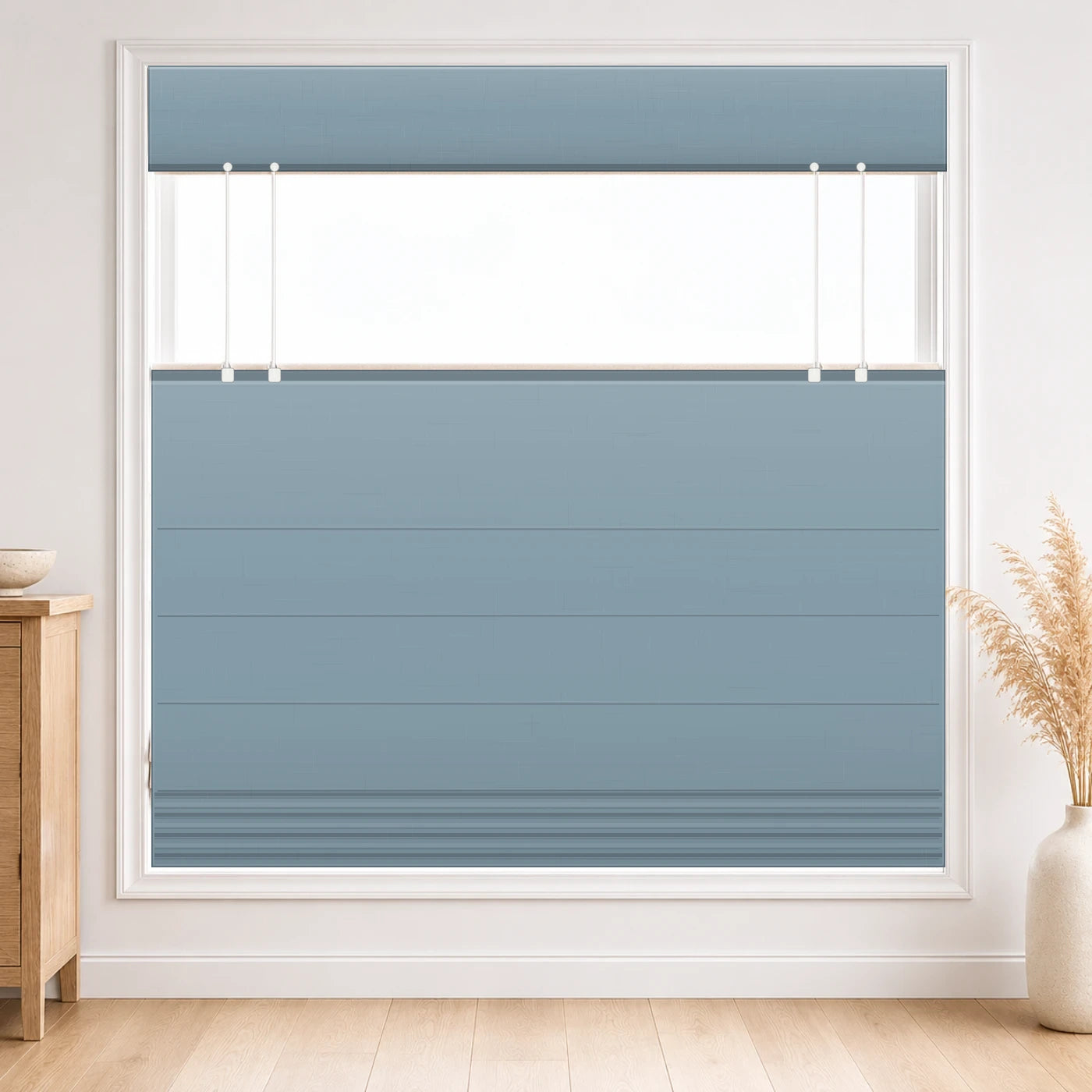 Custom Privacy Roman Shade color option Smoke Blue (#7084-18) by Fredesigner