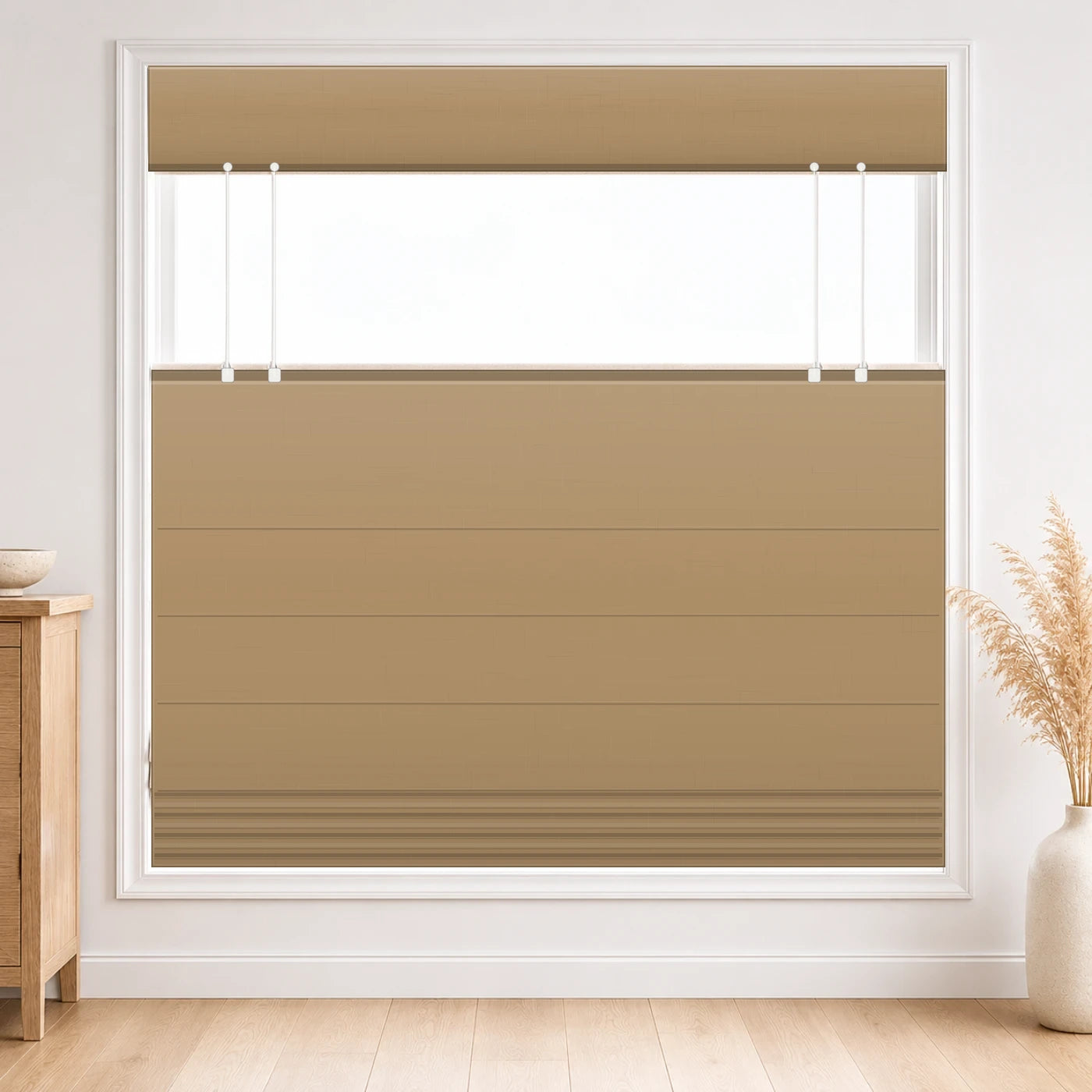 Custom Privacy Roman Shade color option Tan (#7084-13) by Fredesigner