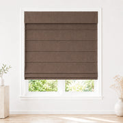 Jenna Linen Roman Shades & Blinds product color Walnut (