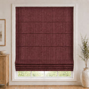 Custom Textured Sheer Roman Shade color option Burgundy Red (