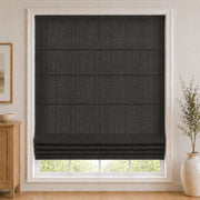 Custom Textured Sheer Roman Shade color option Dark Grey (
