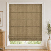 Custom Textured Sheer Roman Shade color option Khaki (