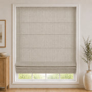 Custom Textured Sheer Roman Shade color option Pure Cashmere (