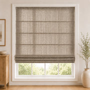 Custom Textured Sheer Roman Shade color option Taupe Grey (
