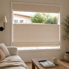 Custom Top Down Bottom Up Roman Shade in a real California family home by Fredesigner