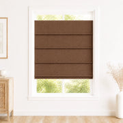 Jenna Linen Roman Shades & Blinds product color Brown(