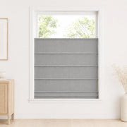Jenna Linen Roman Shades & Blinds product color Gray (