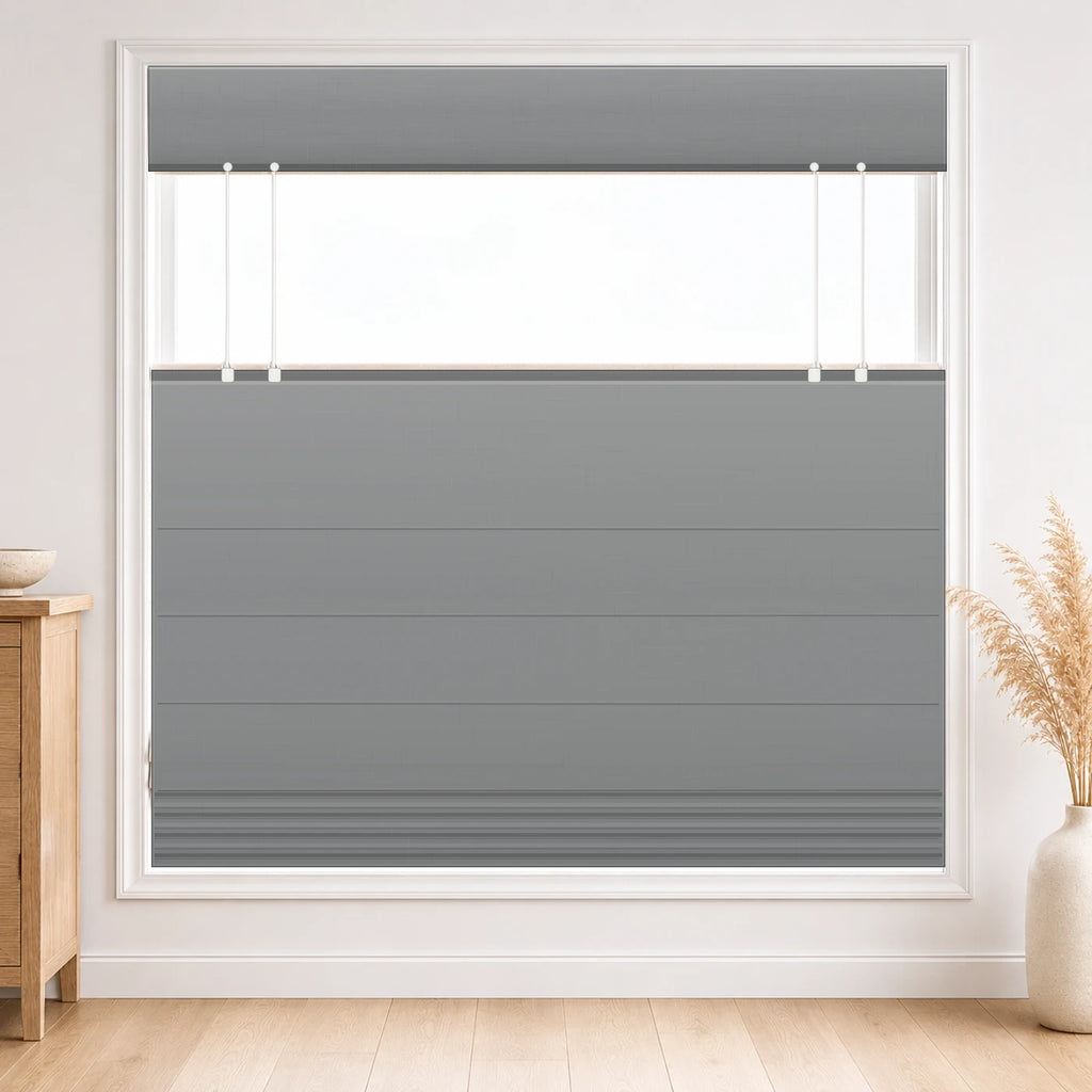 Custom Top Down Bottom Up Roman Shade color option Slate Gray (#7084-19) by Fredesigner
