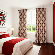 Print Drapery Panels Printed Curtains for Bedroom Cristata - Fredesigner