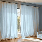 Extra Wide Curtains Sheer Curtains for Living Room Damme - Baby Blue D87-3