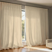 Extra Wide Curtains Sheer Curtains for Living Room Damme - Sandstone D87-6