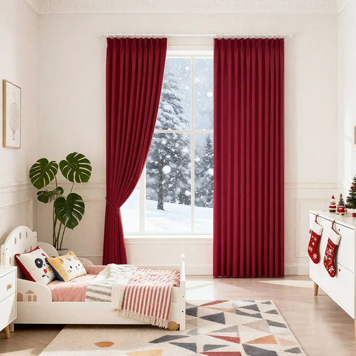 decorate curtains for christmas
