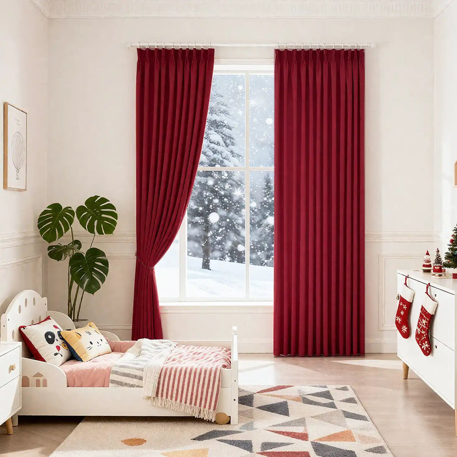 decorate curtains for christmas