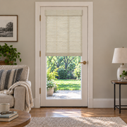 Custom Tessora French Door Bamboo Shades - Ramie Cream D13-02 / TWOPAGES LN54 browser generated product photo by Fredesigner