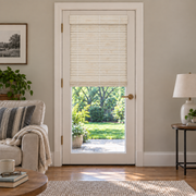 Custom Orelle French Door Bamboo Shades - Ivy Bone White browser generated product photo by Fredesigner