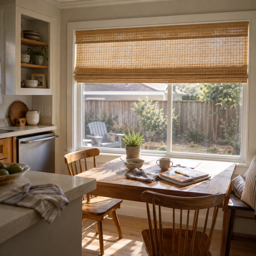 Fredesigner homepage first image - Bamboo Roman Shades