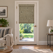Custom Orelle French Door Bamboo Shades - Ivy Backgammon browser generated product photo by Fredesigner