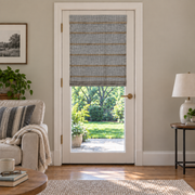Custom Natural French Door Bamboo Shades - Natural Black Gold NU-03 browser generated product photo by Fredesigner