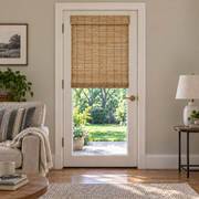 Custom Tessora Reed French Door Bamboo Shades - RS408-6 browser generated product photo by Fredesigner