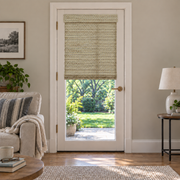 Custom Orelle French Door Bamboo Shades - Ivy Olive Green browser generated product photo by Fredesigner