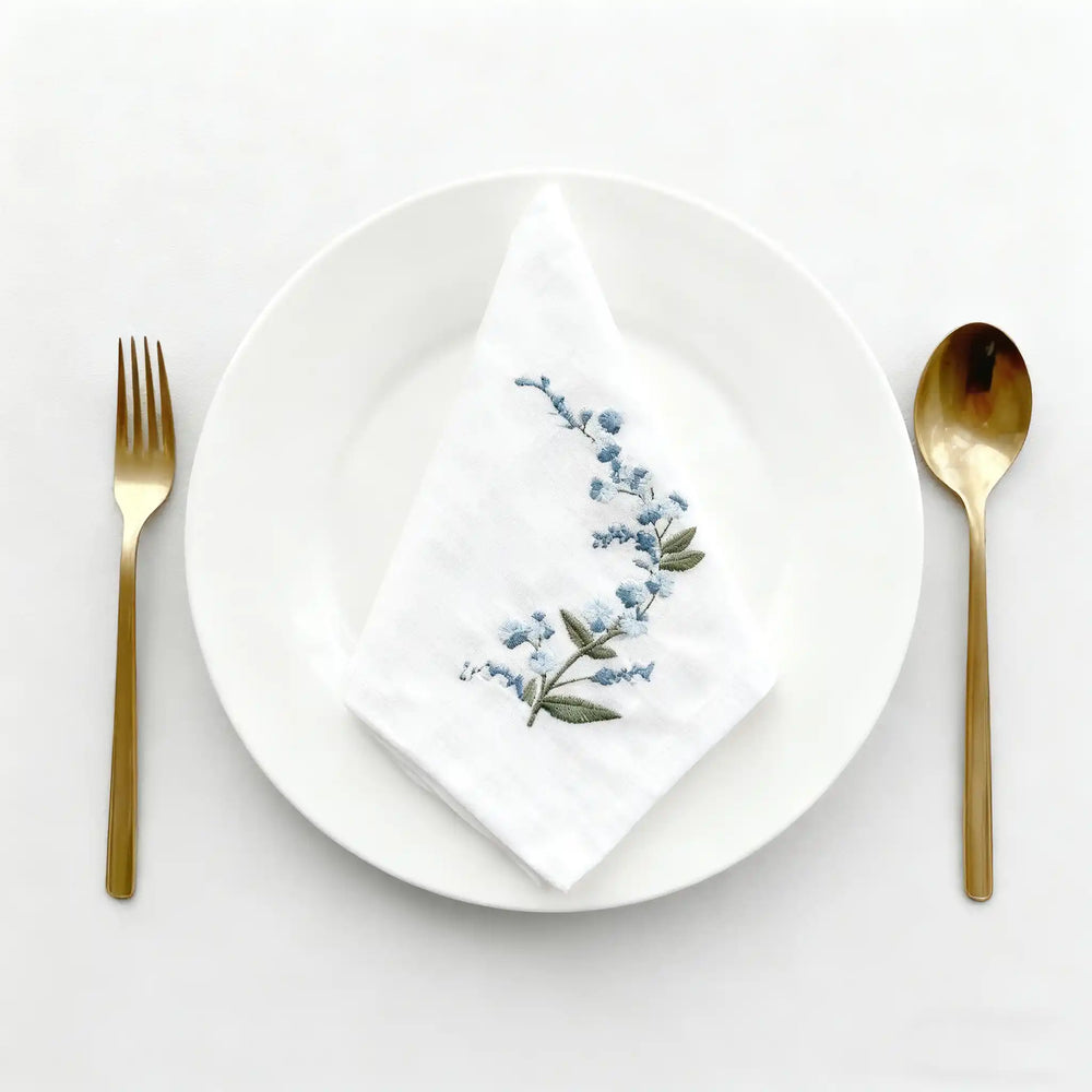 Embroidery Napkin with Hemstitched Border - Fredesigner