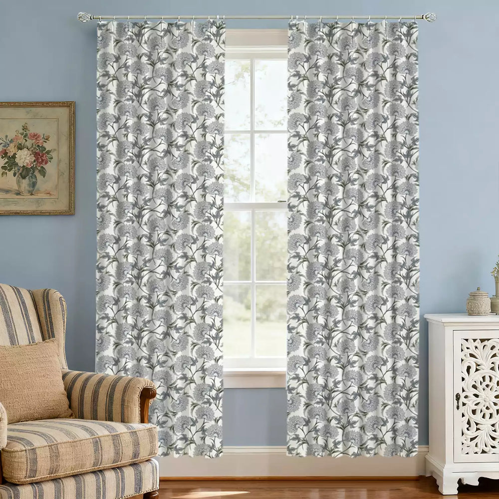 Flower Curtains for Bedroom Flower Pattern Curtains Dahlia - Fredesigner