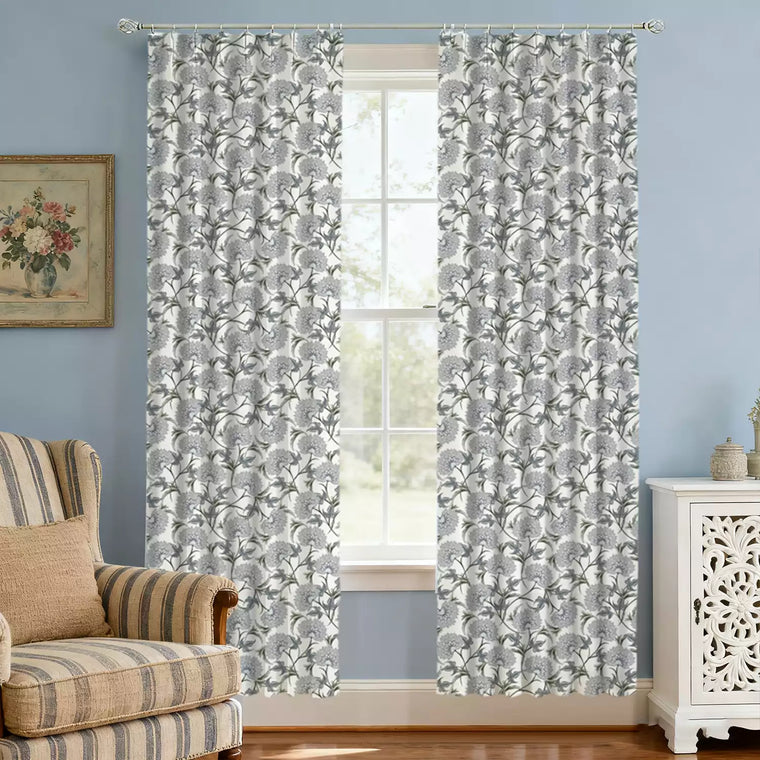 Flower Curtains for Bedroom Flower Pattern Curtains Dahlia - Fredesigner