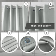 Custom Grey Curtain 100% Blackout Drapes custom curtain by Fredesigner