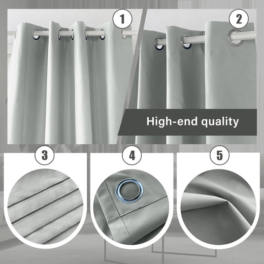 Custom Grey Curtain 100% Blackout Drapes custom curtain by Fredesigner