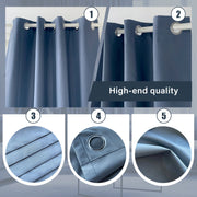 Custom Navy Blue Curtain 100% Blackout custom curtain by Fredesigner