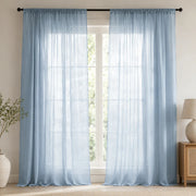 Sheer Cafe Curtains for White Kitchen - Damme37 - 