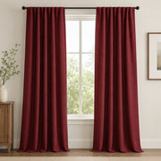 Print Curtains for Living Room Curtains with Prints Tiana - Burgundy red browser generated product photo