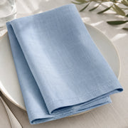 100% Linen Beverage Party Napkin With Embroidery - Light Blue browser generated product photo