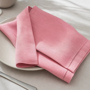 100% Linen Beverage Party Napkin With Embroidery - Pink browser generated product photo