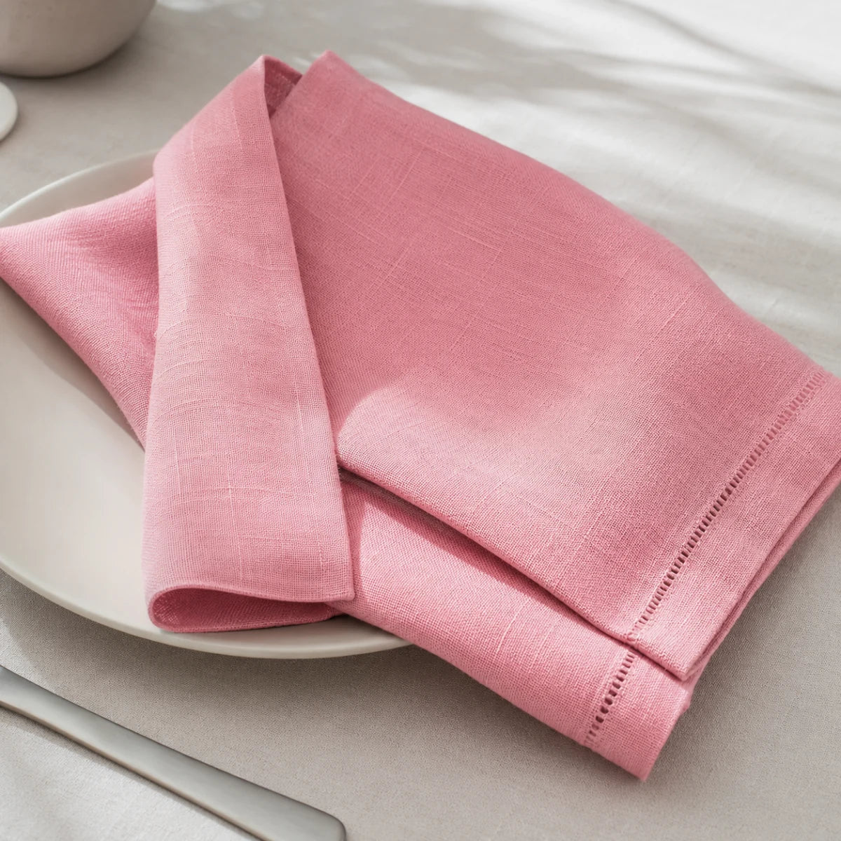Linen Napkin Baby Shower Birthday Dining Table Decorations - Pink browser generated product photo